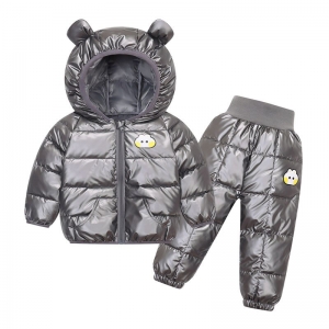 Conjunto de jaqueta e calça infantil, roupa de inverno, fantasia grossa, casaco, fato de neve, crianças, menina, menino, 1-5 anos, 2022