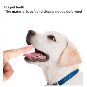Escova de dentes para gatos, super macio pet dedo escova de dentes gato do cão suprimentos limpeza dos dentes cuidados com a respiração ruim não tóxico silicone escova de dent
