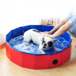 Grande piscina do cão dobrável piscina do cão de estimação banho banheira banheira pet dobrável piscina de banho para cães filhote de cachorro gatos animais de estimação crian
