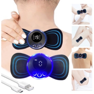 Mini Massageador EMS Estimulador Elétrico De Pescoço Portátil Para Alívio Da Dor Muscular Cervical