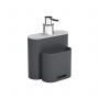 Dispenser para Detergente Coza Flat 500ml Cinza Frio e Cinza Grafite