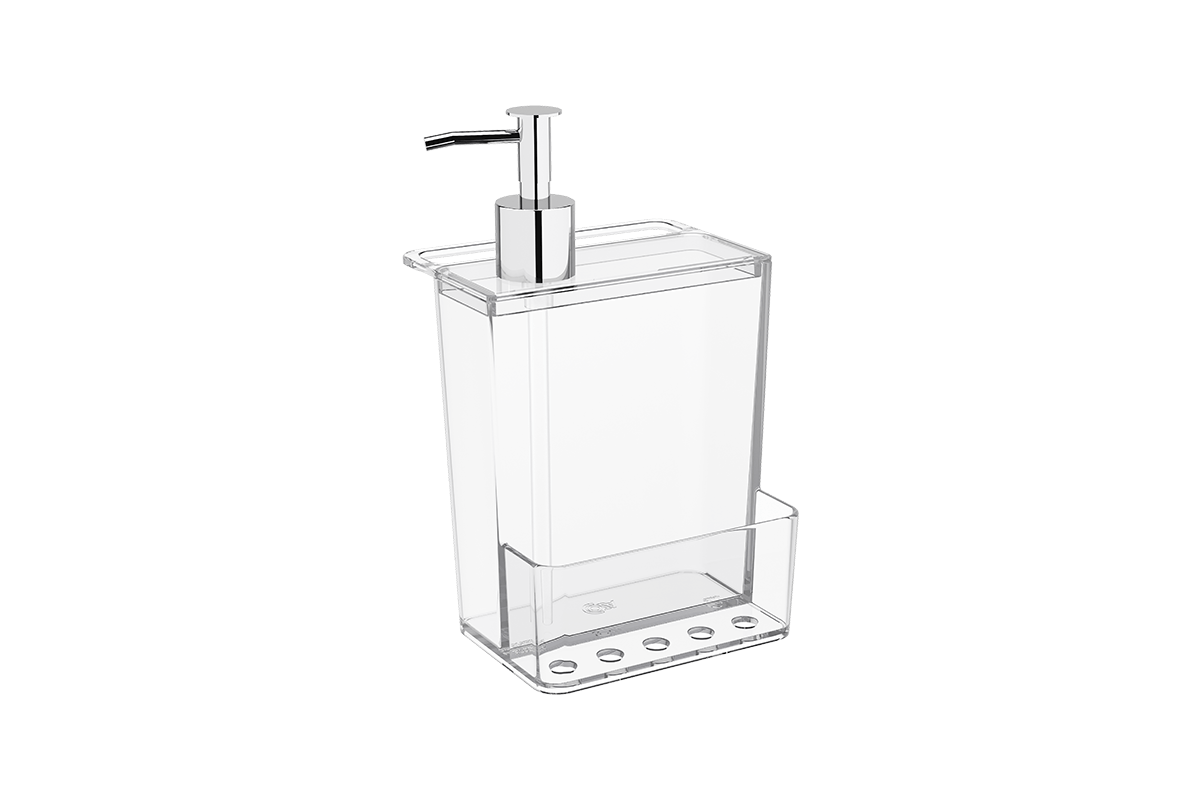 Dispenser para Detergente Coza Multi Glass 600ml Cristal - Coza