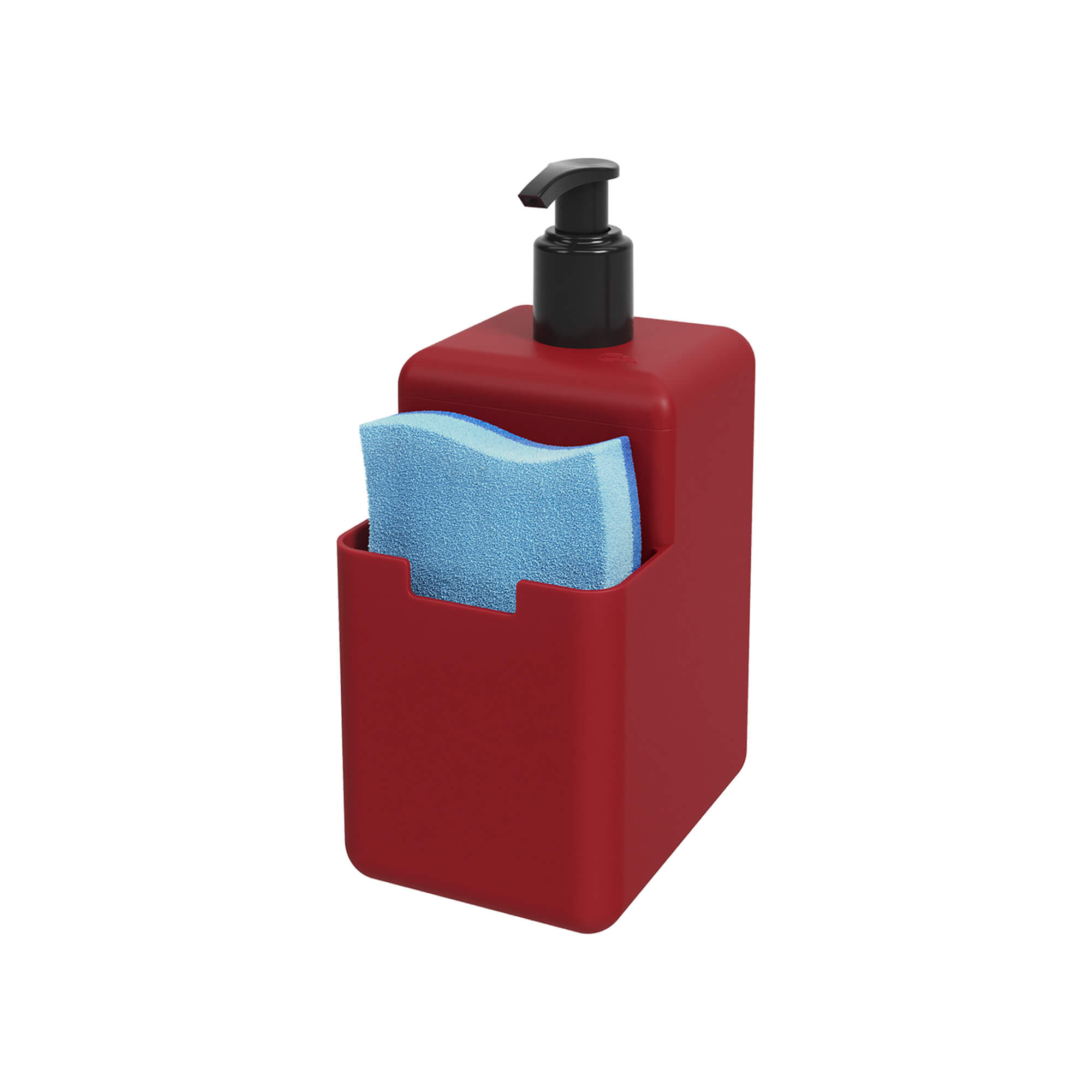 Dispenser para Detergente e Esponja Coza Single 500ml Vermelho Bold - Coza