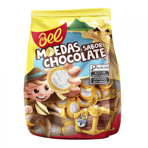Bel Moedas Sabor Chocolate 500g