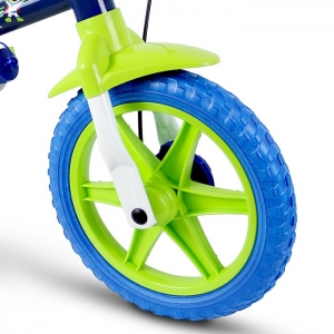 Bicicleta Infantil Aro 12 Nathor Space Azul e Verde