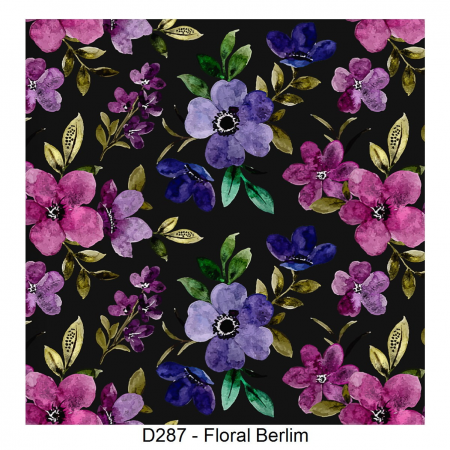 Floral Berlim - Coleção Florais Digitais - Fabricart - Digital - 50cm X 150cm
