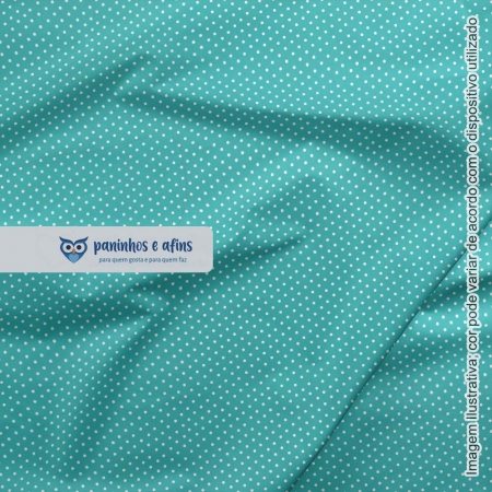 Micro Poá Azul Poente - Basics & Colors - Fabricart - 50cm X 150cm
