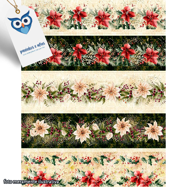 Barrado Flor de Natal - Denise Sá - Digital - 55cm X 150cm