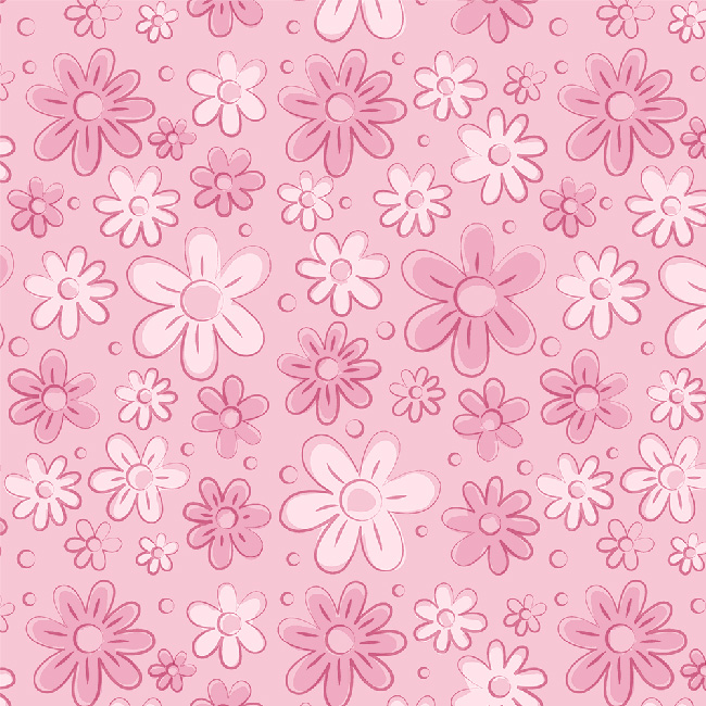 Floral Doodle Rosa Chiclete - Coleção Floral Doodle - Fabricart - 50cm X 150cm