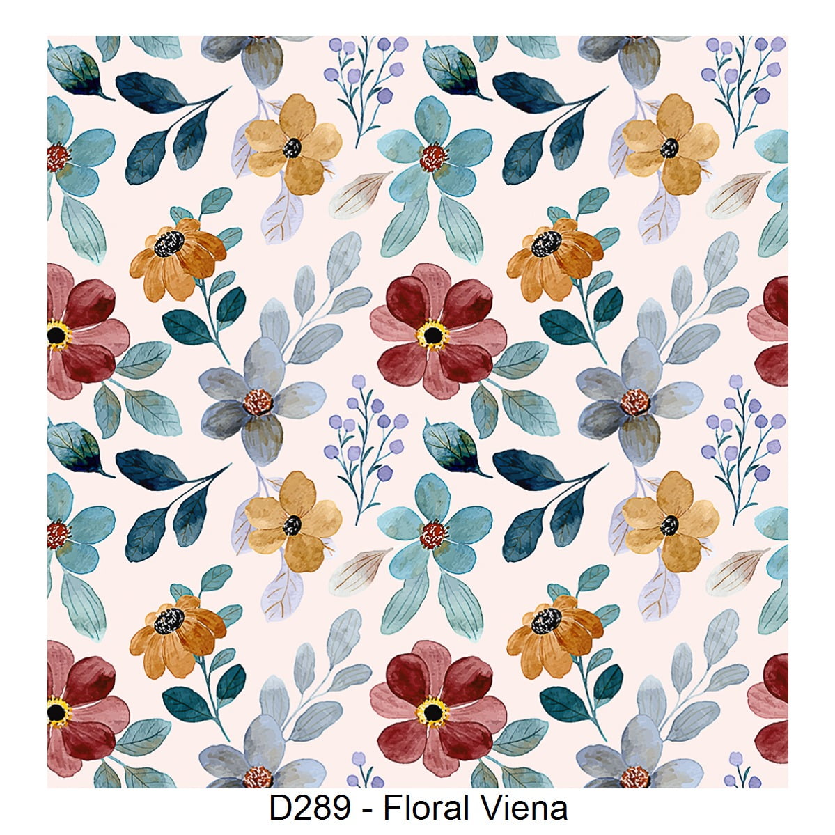 Floral Viena - Coleção Florais Digitais - Fabricart - Digital - 50cm X 150cm