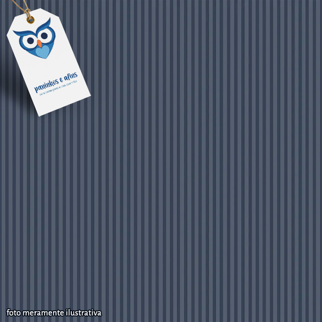 Micro Listrado Azul Marinho - Coleção Country Basics - Fuxicos e Fricotes - 50cm X 150cm
