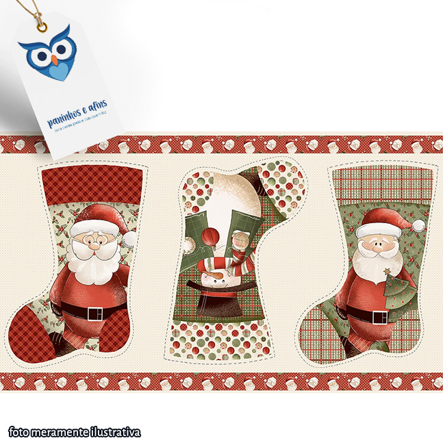 Painel Botas Natal 2023 - Coleção Natal Encantado - Fuxicos e Fricotes - Digital - 85cm X 50cm