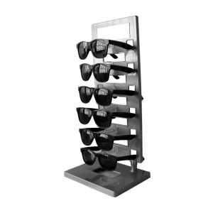 Expositor Torre para 6 Óculos com Espelho EP6L Prata - Foto 0