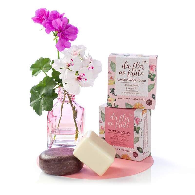 Kit de Shampoo e Condicionador Sólido Da Flor ao Fruto Beegreen®