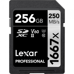 CARTÃO DE MEMÓRIA LEXAR SD XC 256GB 1667X UHS-II 250MB/S V60