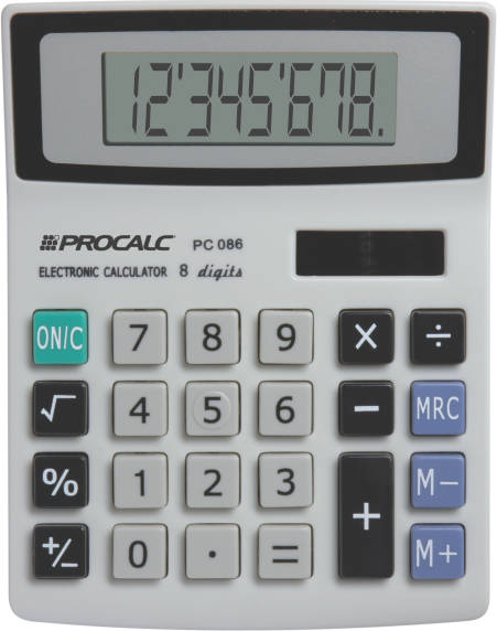Calculadora Procalc 8 dígitos de Mesa PC086