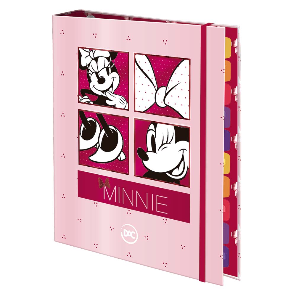 Fichário Colegial Pequeno 1/4 Minnie Mouse com elástico 3781