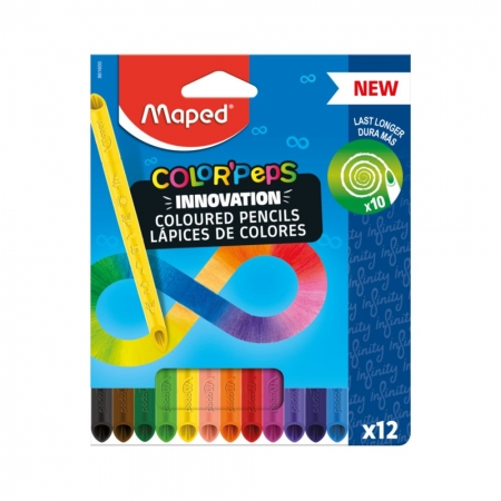 Lapis de Cor 12 Cores Color Peps Infinito Maped