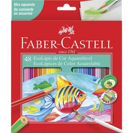 Lápis de Cor 48 Cores Aquarelável Faber-Castell