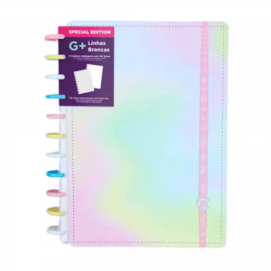 Caderno Inteligente G+ Pauta Branca Candy Splash 