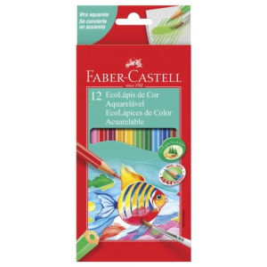 Lápis de Cor 12 Cores Aquarelavel Faber-Castell