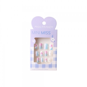 Unha Postiça Infantil Mini Miss Purple 12 peças