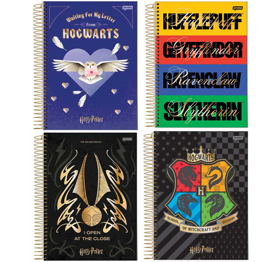 Caderno Universitário Espiral 1 Matéria 96 Fls Harry Potter | Jandaia