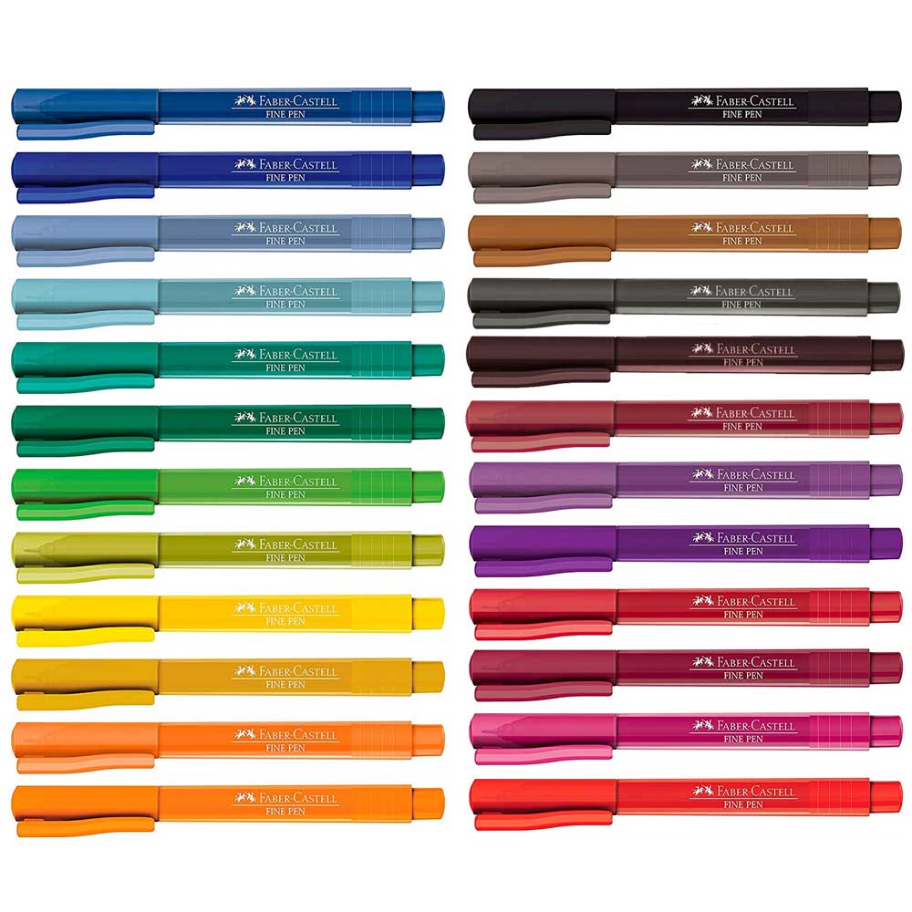 Caneta Fine Pen Hidrográfica 0.4mm Fineliner | Faber Castell