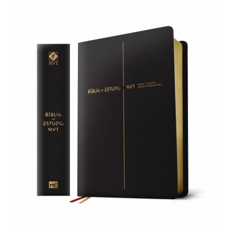 Bíblia de Estudo NVT (Nova Versão Transformadora): Capa Preta - Ed. Mundo Cristão