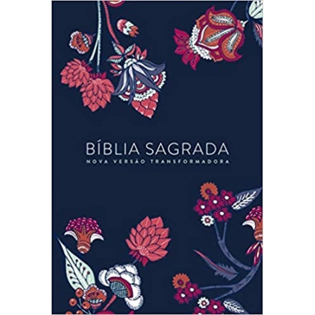 Bíblia NVT Letra Normal - Indian Flowers (Azul marinho) ( capa dura ) - Ed. Mundo Cristao ( p155 )