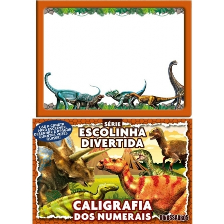 Escolinha Divertida Dinossauros - Caligrafia dos Numerais (escreva e apague) - Ed. Online ( p53 )