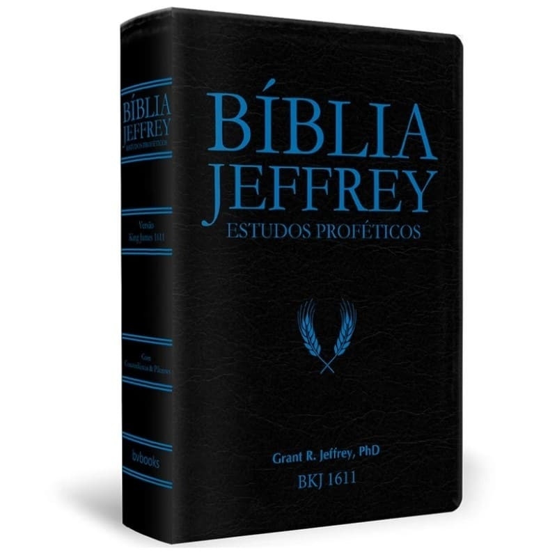 Bíblia Jeffrey Estudos Proféticos - Preta/azul - Ed. BV BOOKS