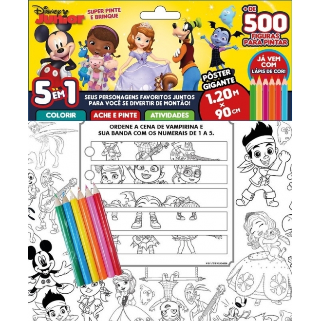 Disney Junior - Super pinte e brinque - Poster gigante - Ed. Online