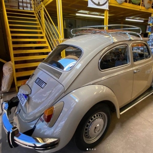 Bagageiro VW Fusca, Modelo Clássico - Madeira Envernizada
