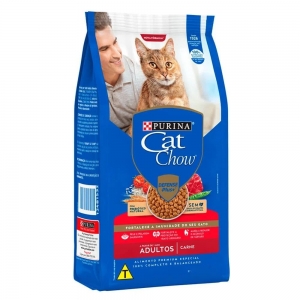 Ração Cat Chow Carne Para Gatos Adultos