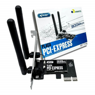 Placa de rede PCI-Express KNUP Wireless 300 MBPS - KP-T118 - Foto 0