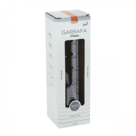 GARRAFA PLÁSTICA COM GLITTER 500ML BRW GA0280