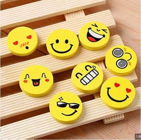 Borracha Smile Divertida Emoji Caixa c/ 24 unidades