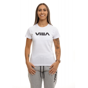 Camiseta Villa Daily/Basic Logo Grande Manga Curta Feminina Branca