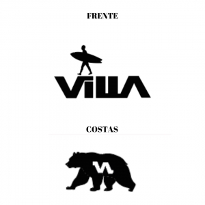 Camiseta VILLA Mini Logo Surfista Coleção Califórnia Preta