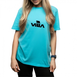 T-Shirt VILLA Logo Urso Grande Azul Tifanny Feminina
