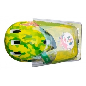 Kit Capacete + Proteção Infantil Absolute Verde Dino