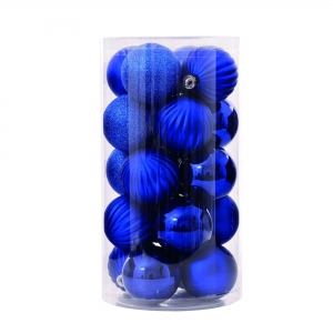 Bola Decorativa Sortida Azul 6cm - Conjunto com 20