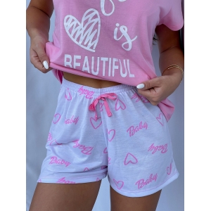 Pijama tradicional verão - baby/rosa íris