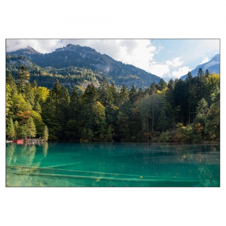 Tela Lago Blausee em Canvas 100% Algodão