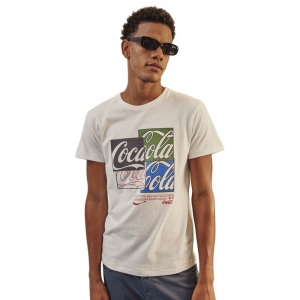 Camiseta Coca-Cola Masculina Manga Curta Off White