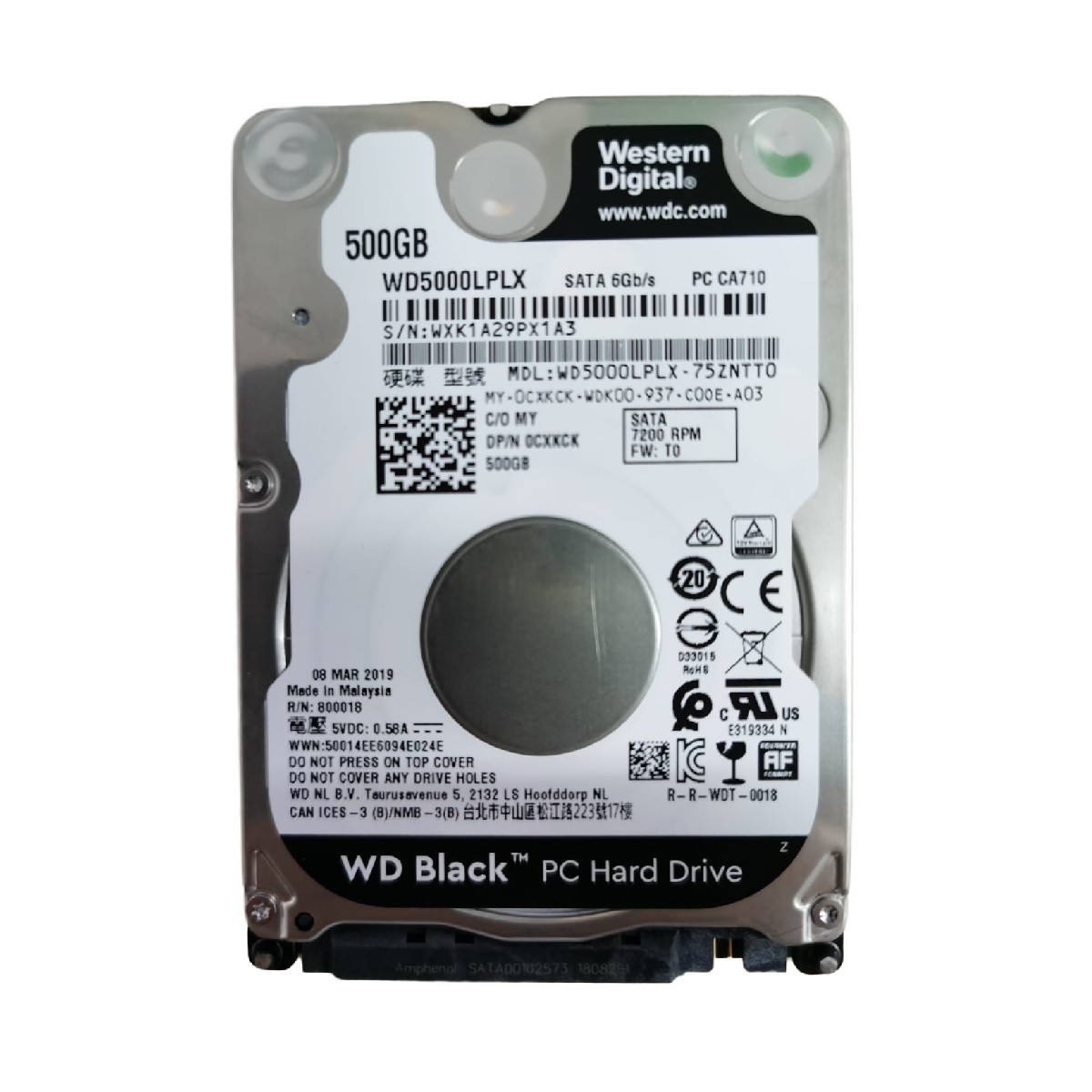 Hdd Western Digital Not 500Gb Sata Black - Wd5000lplx