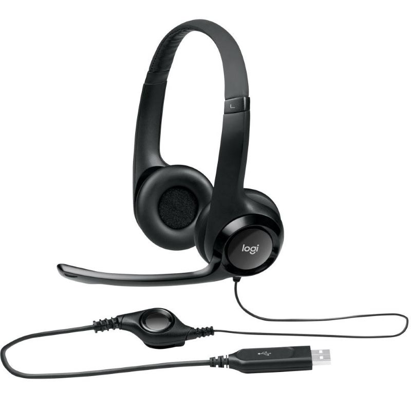 Headset Logitech H390 Usb C/ Microfone Preto - 981-000014
