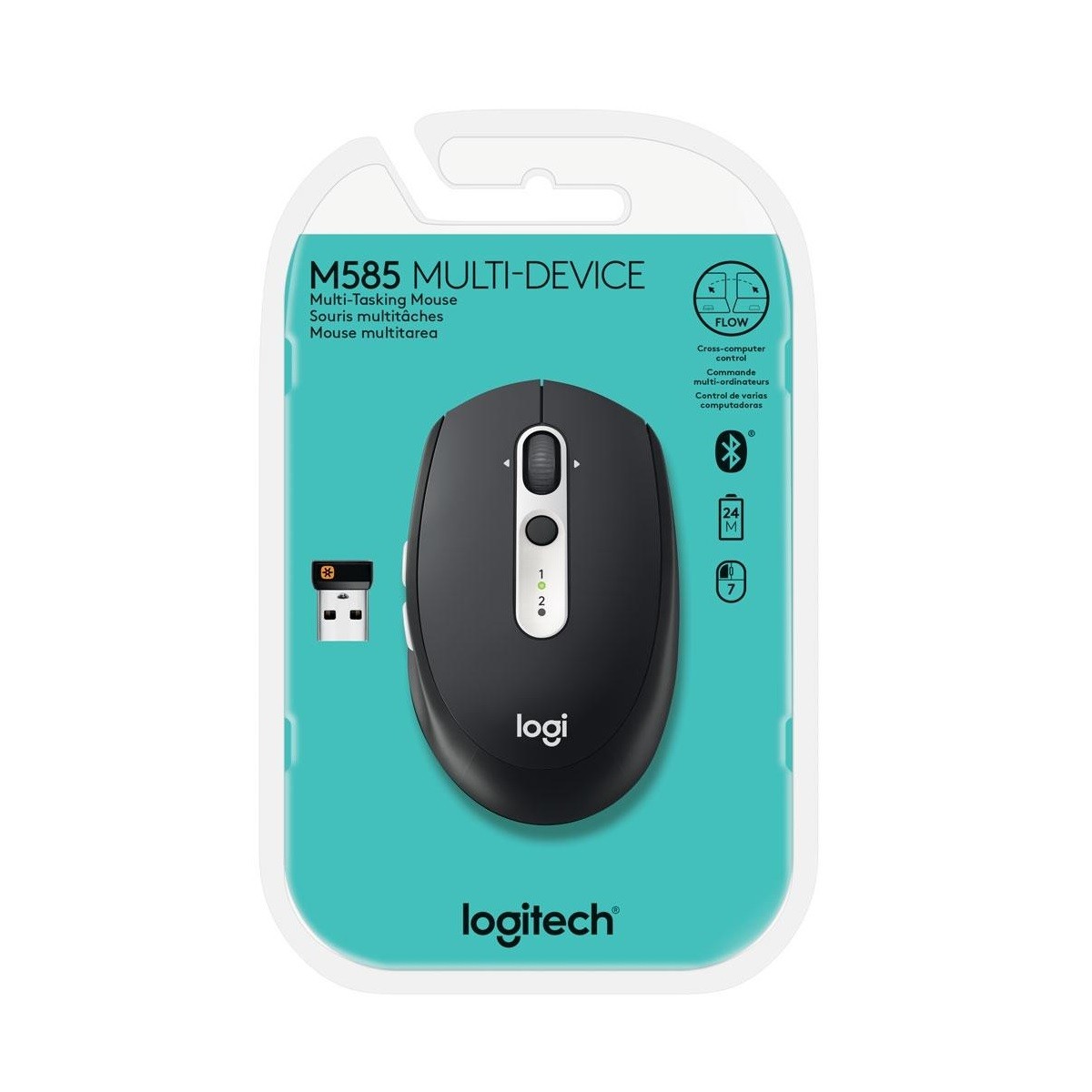 Mouse Logitech M585 S/Fio Preto - 910-005012
