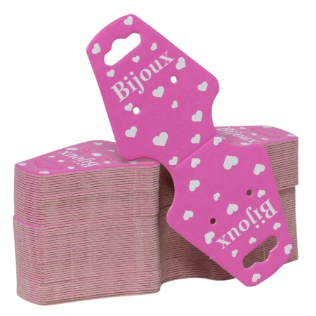 Cartela Gravatinha pacote com 200 unidades Pink Coração